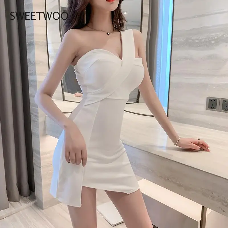 

2022 new sexy women fashion temperament V-neck slim low-cut skinny dress was thin bottoming strapless banquet dress