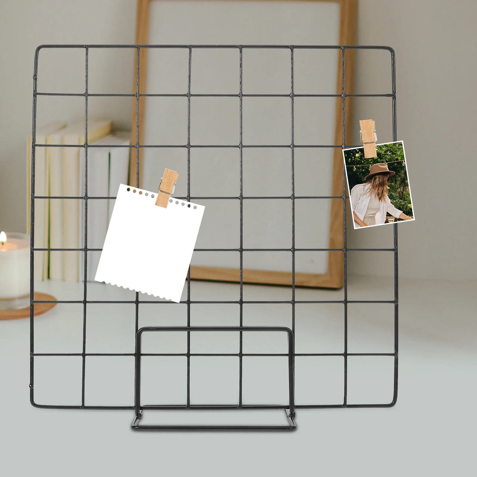 Сетчатая витрина рабочая полка настольная стойка для фотографий сетчатая