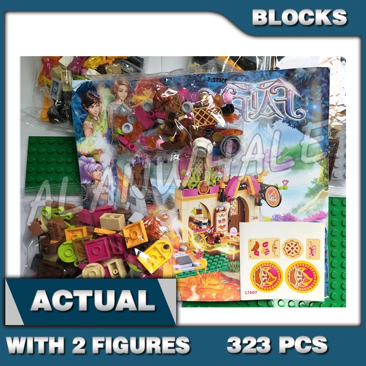 

323pcs Elves Azari and The Magical Bakery Fire Fall 10412 Building Blocks Girls Fairy Emily Jones Compatible with Model