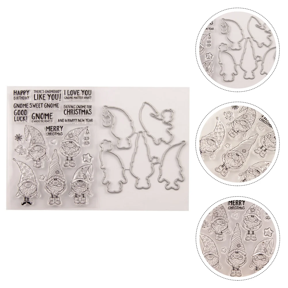 

Stamp Christmas Santa Clear Cutting Diy Clause Word Makingdiesdie Gnome Crafts Transparent Greeting Merry Rubber Scrapbook