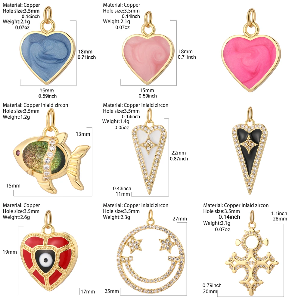 Шармы Magic Fish медные золотистого цвета