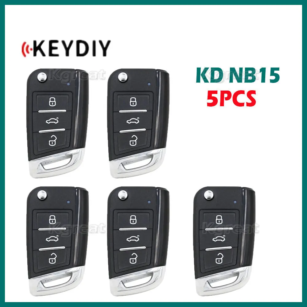 

5 Шт., Многофункциональный Дистанционный Ключ От Автомобиля KEYDIY KD NB15, 3-кнопочный Мини-дизайн Серии NB