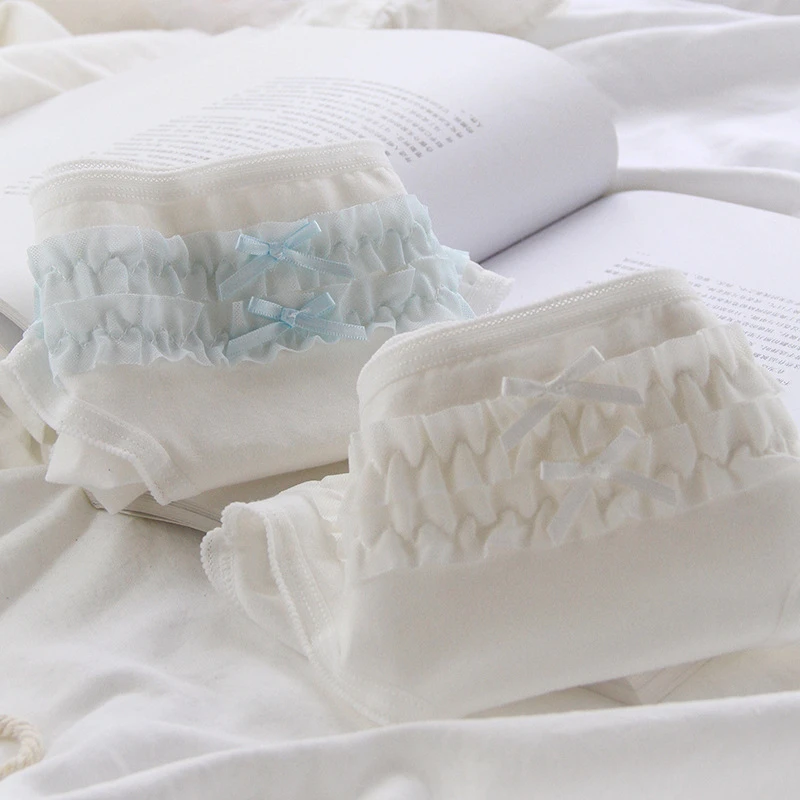 

Женские милые мягкие трусики, хлопковые шорты, трусики с кружевной отделкой, женские трусики из сетчатой пряжи, женские трусики с бантом