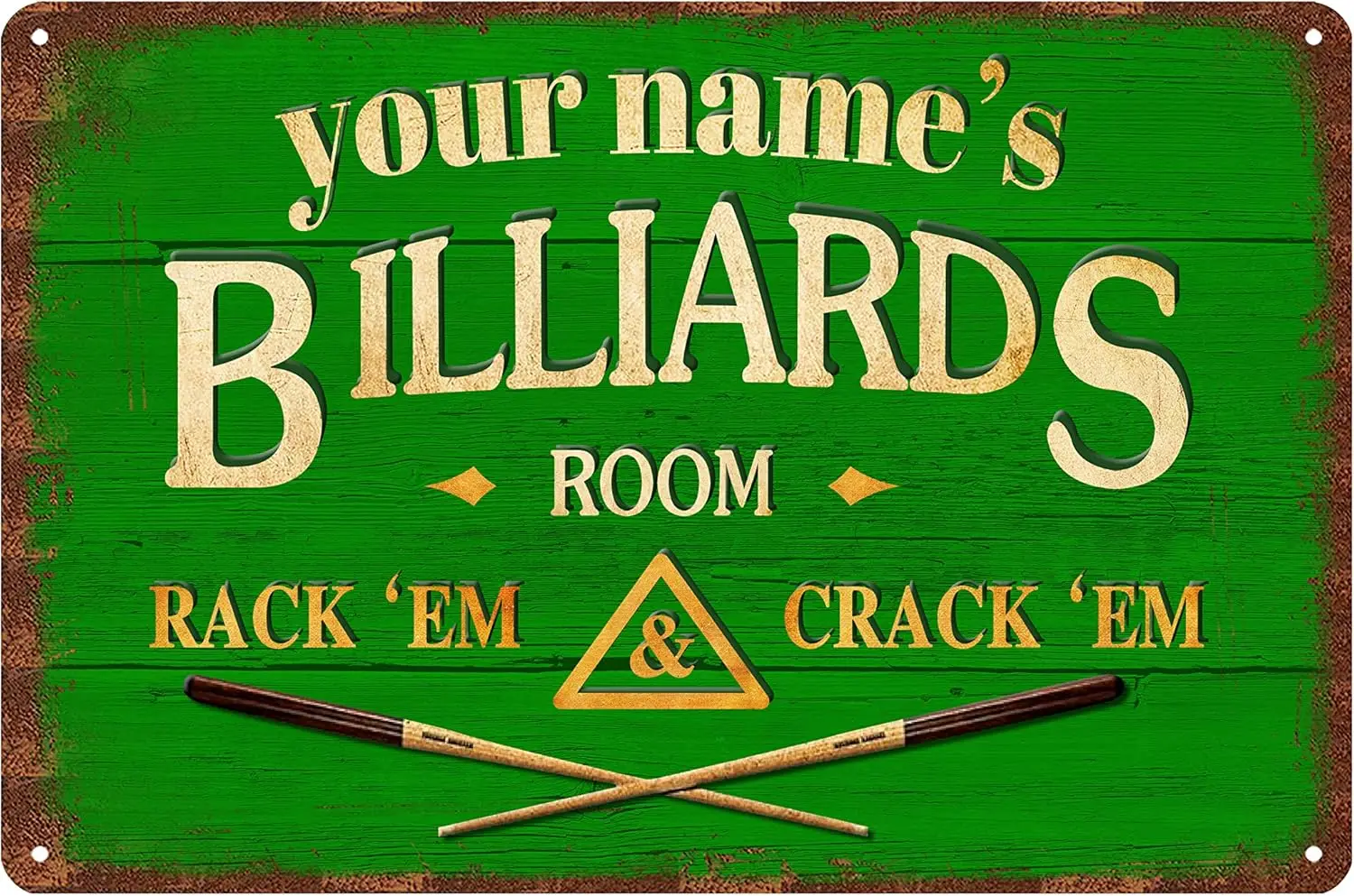 Ctom Bllrds Room Sgn Pool Tble Metl Персонализированный Nme Lumnum Ретро Wll декор