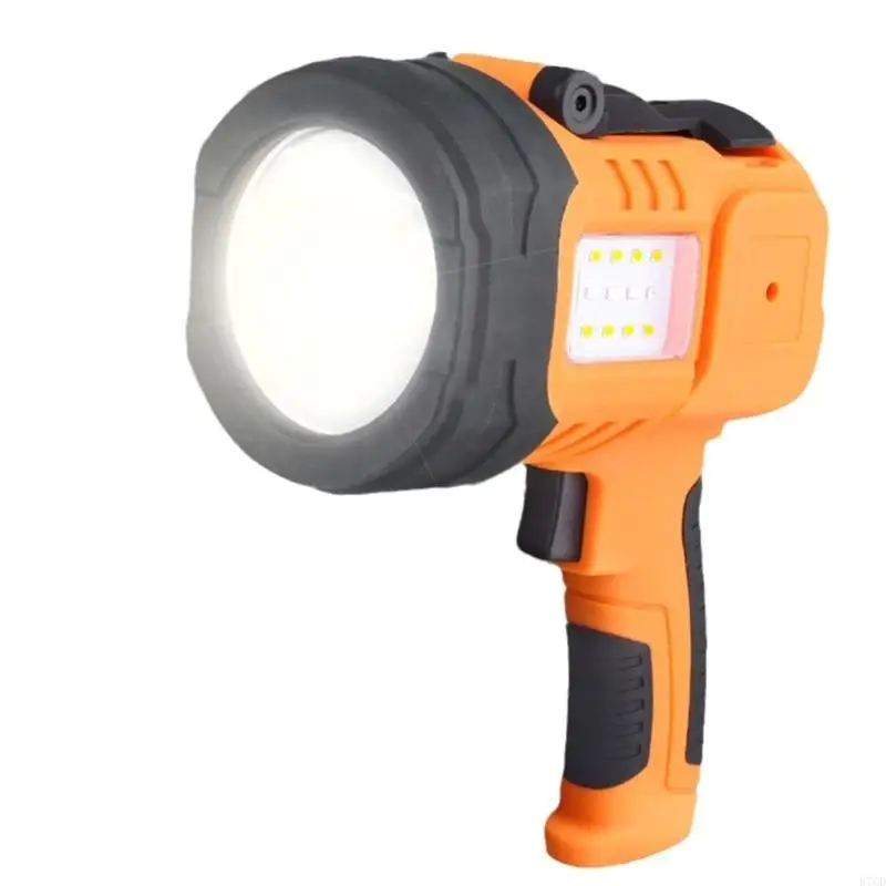 Фото E7CD High Lumen Led Spotllight Flashlight, USB C перезаряжаемый, водонепроницаемый прожекто №1