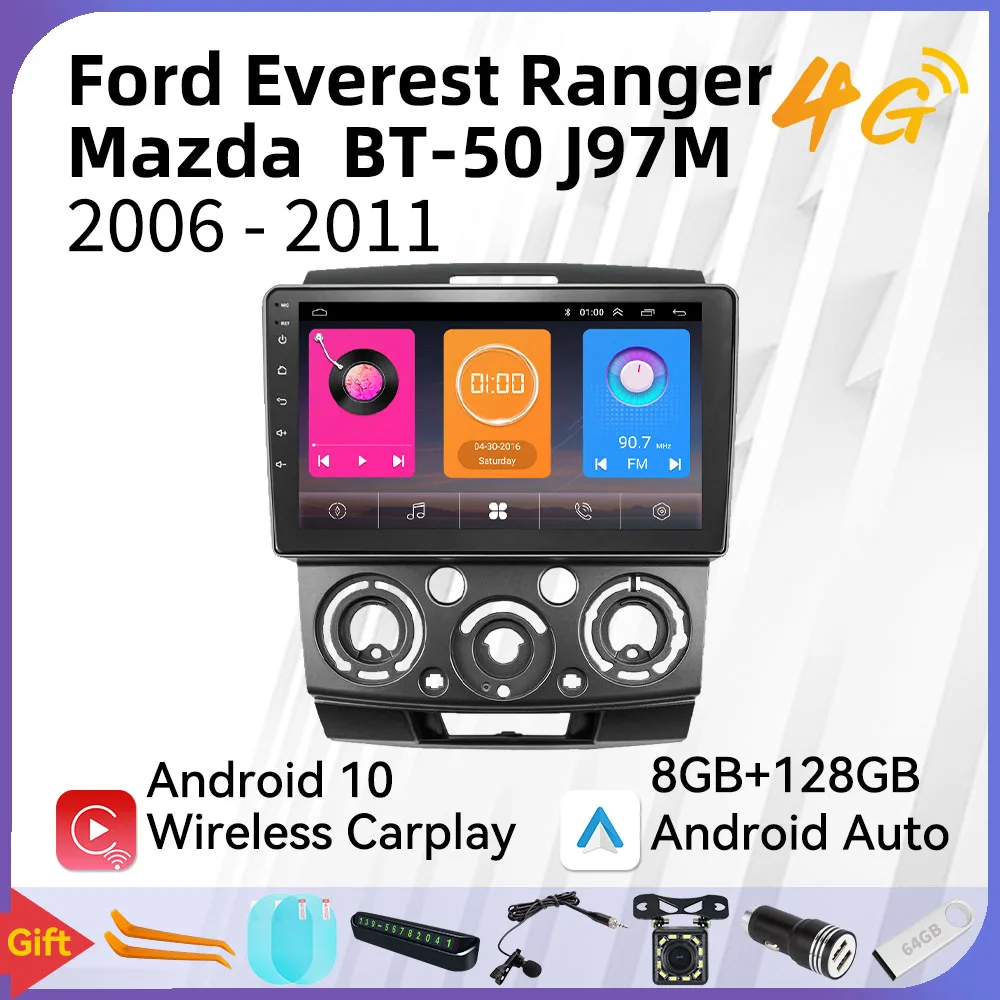 Car Multimedia Player for Ford Everest Ranger Mazda BT50 BT-50 J97M 2006-2011 Stereo 2 Din Android Car Radio Autoradio Head Unit