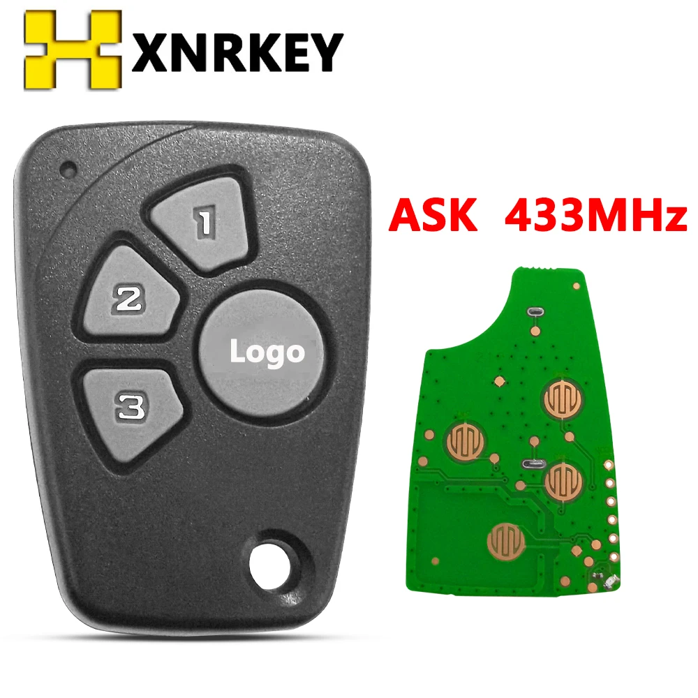 XNRKEY запасной пульт дистанционного управления автомобильный ключ с 4 кнопками ASK