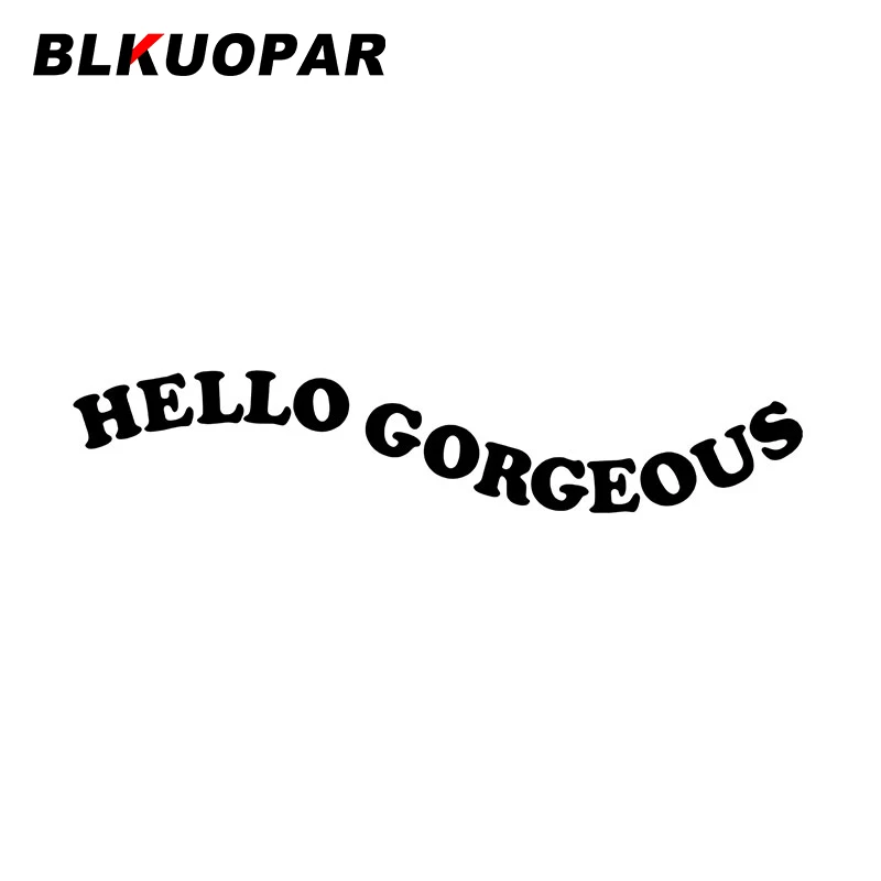 Великолепные наклейки BLKUOPAR Hello с изображением текста на автомобиль модные