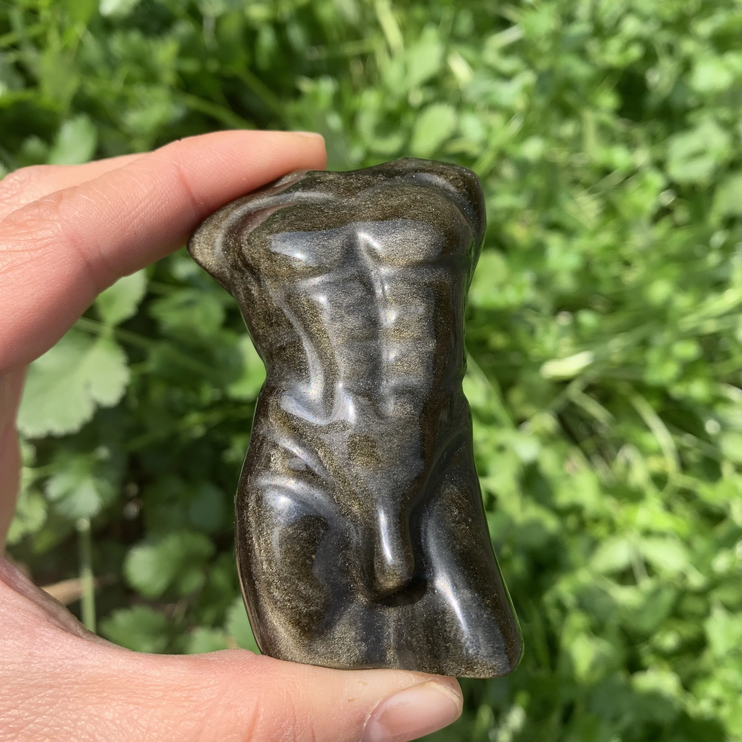 

75mm Men Model Natural Mineral carved Boy Body Shaped Statue for Decor