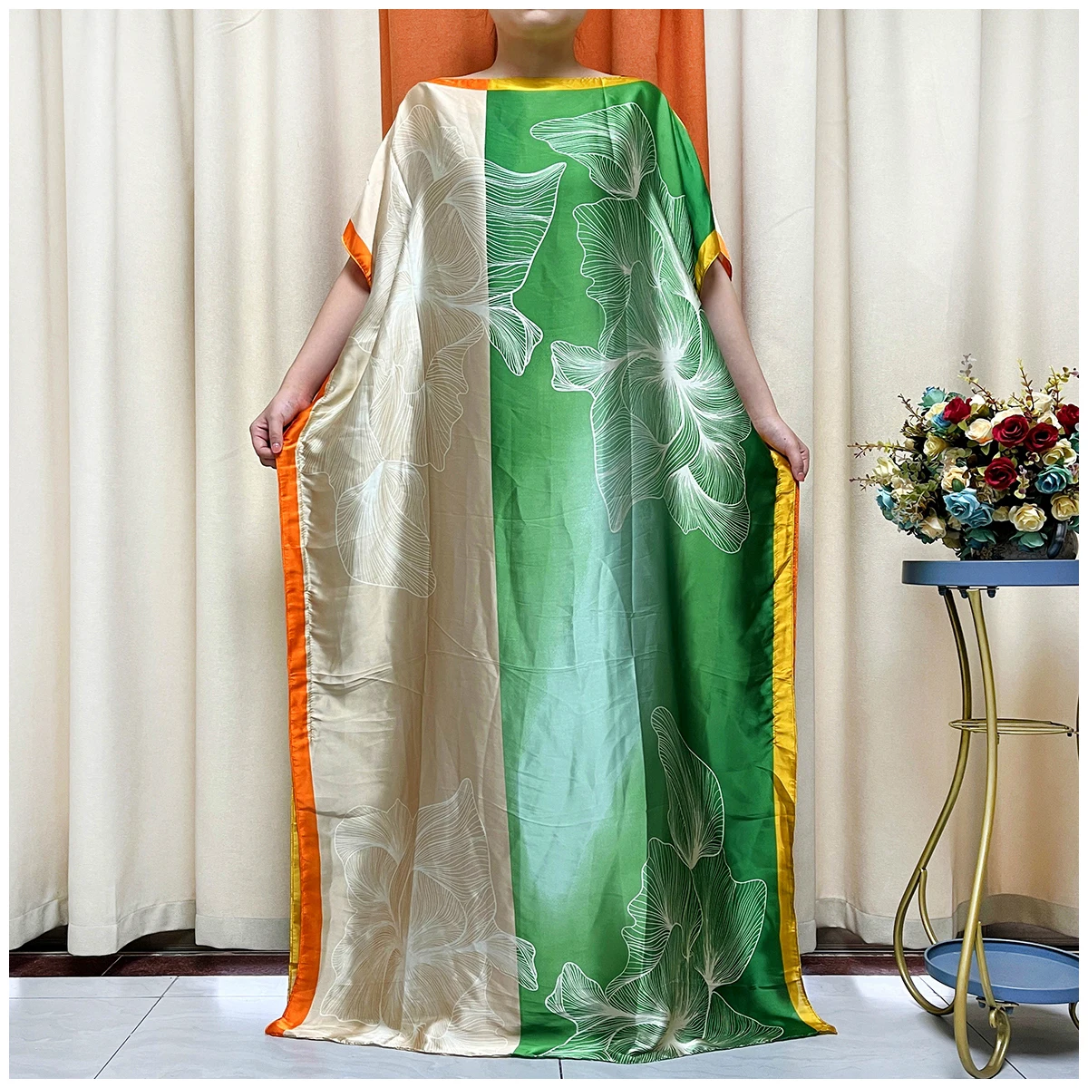 Лидер продаж шелковая одежда большого размера для африканских женщин 2 предмета