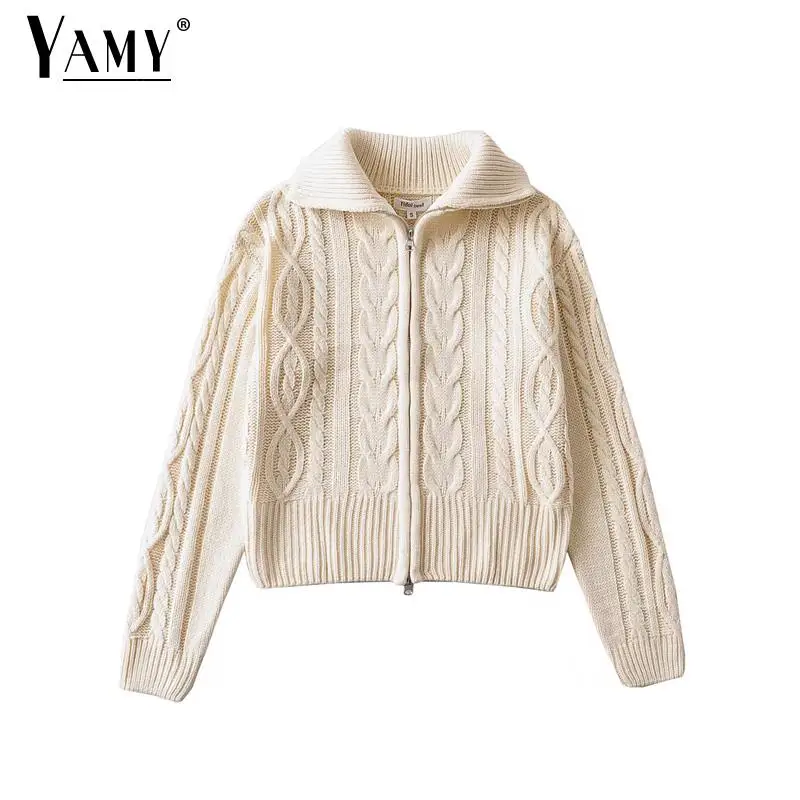 

Женский вязаный кардиган оверсайз, белый винтажный свитер с длинным рукавом в Корейском стиле, уличная одежда