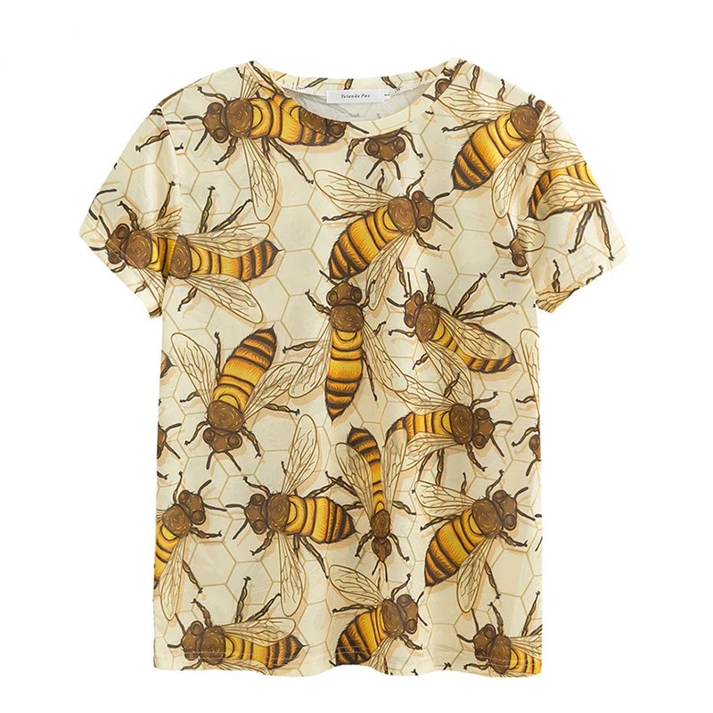 

Newest Men/Women 3d t shirts good quality fashion breathable comfort Bee printing short sleeve o-neck tops tees