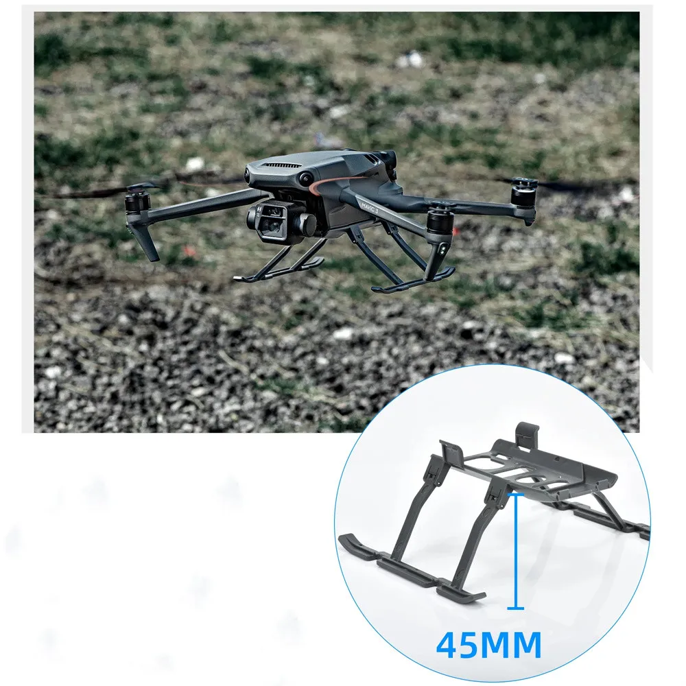 

For DJI Mavic 3 Landing Gear Foldable Extended Skid Heighten 45mm Leg Drone Protector Camera Gimbal Accessories Height Kit