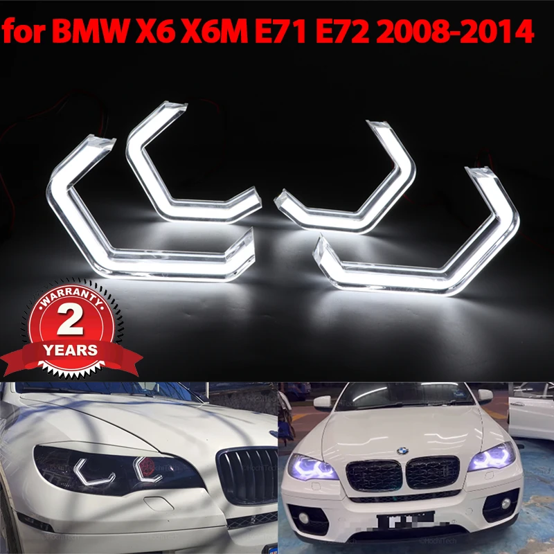 

for BMW X6 X 6 M X6M E71 E72 2008-2014 Car Accessories Concept M4 Iconic Style LED Angel Eyes halo rings