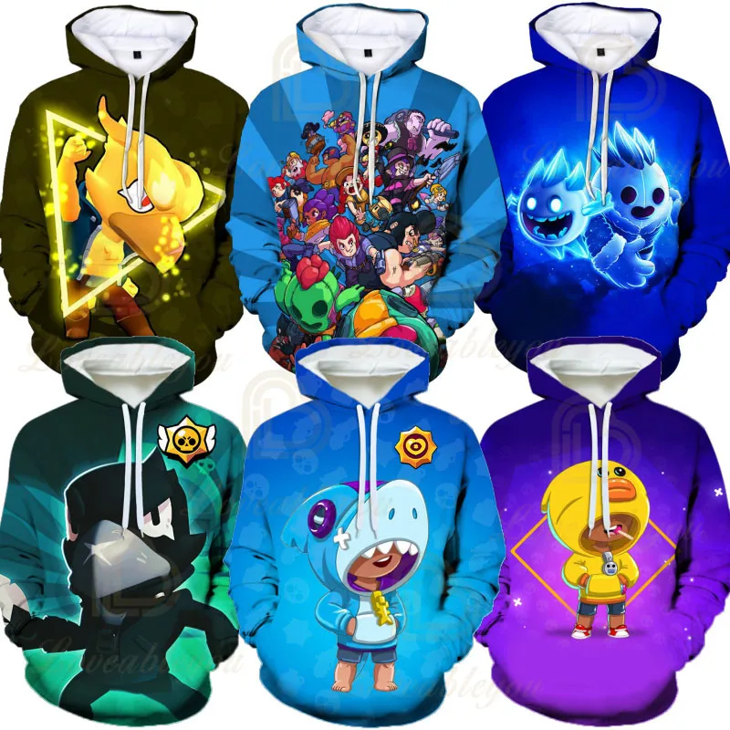 

Cartoon Bravo Hoodie 3D Sweatshirt MAX BUZZ Tick Game 6 To 19 Years Kids Crow Raven Boys Girls Tops Children Clothes