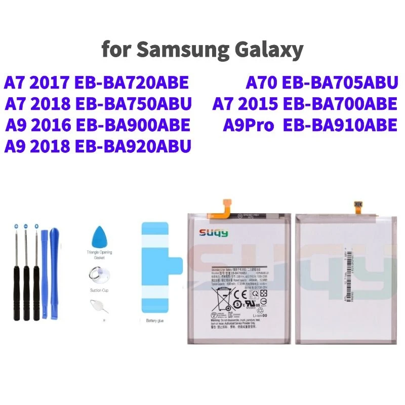 

Rechargeable bateria for Samsung galaxy a7 2015 a70 a7 2017 a10 a9 2016 a9+ a9 pro 2016 a9 2018 a9s Battery Replacement Baterie