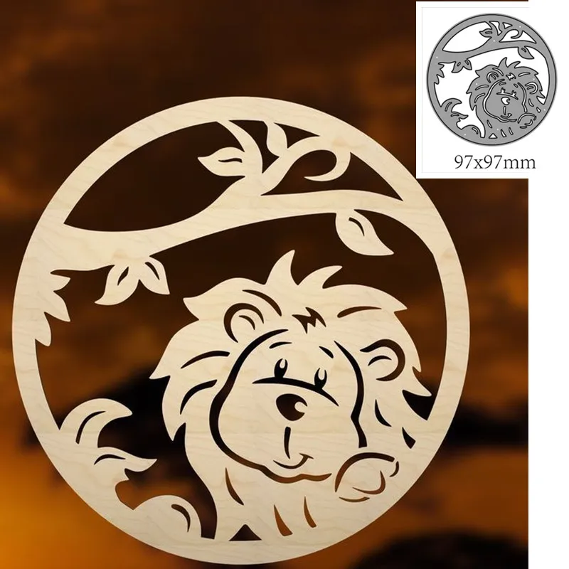 Металлические штампы животные Лев Украшение скрапбукинг бумага рукоделие Нож