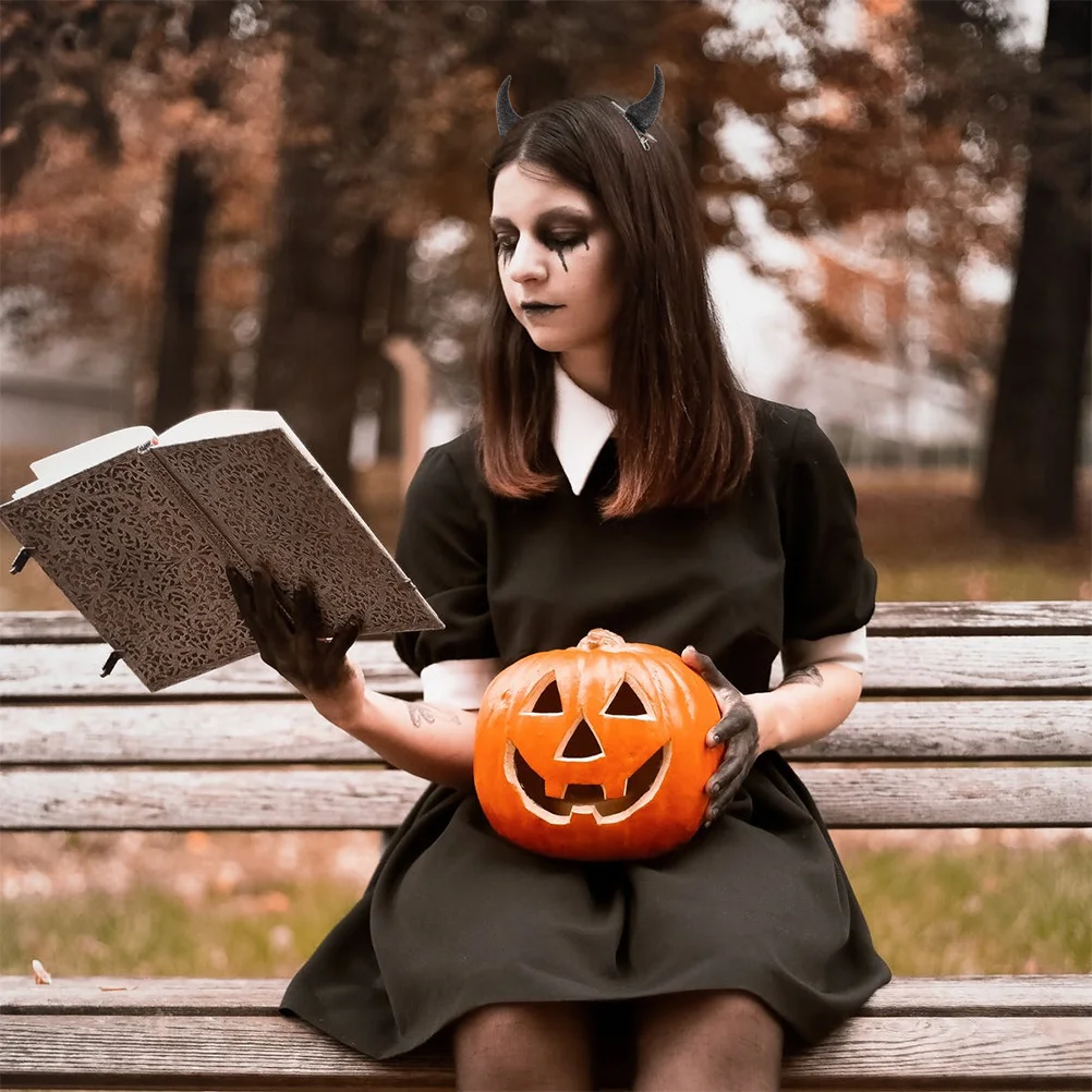 

4 Pcs Horn Hairpin Party Girls Barrette Women Plastic Kids Clip Halloween