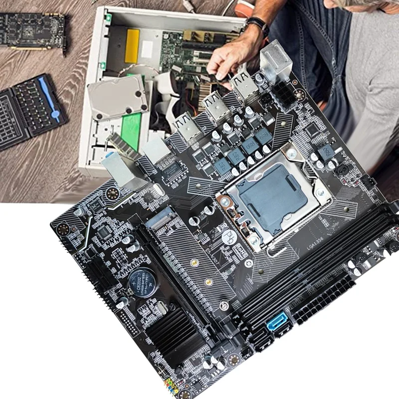 Игровая материнская плата для настольного ПК с процессором E5 2450 LGA1356 2XDDR 3 память