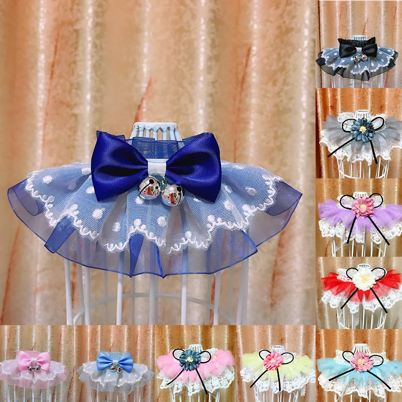 

1 шт. товары для домашних животных, кружевной цветок, бант, украшение для шеи домашних животных, ошейник, кошка, котенок, цветок, кружевной бан...