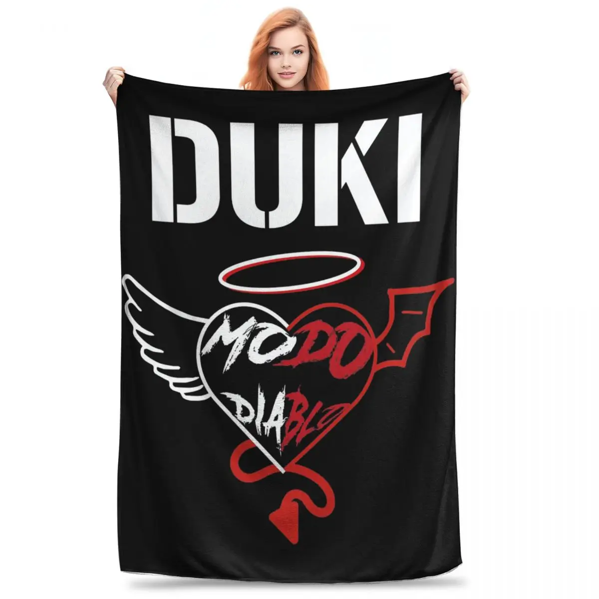 Одеяло с логотипом DUKI для дивана мягкое уютное плюшевое одеяло 50x60 дюймов