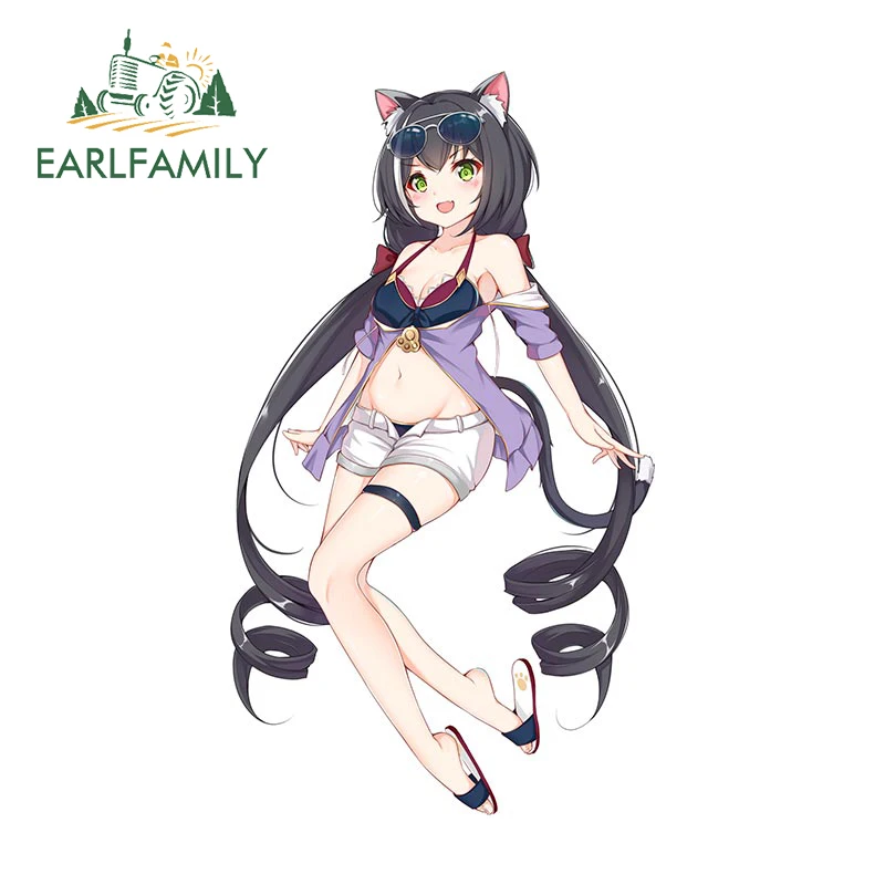 EARLFAMILY 13 см x 7,4 см для принцессы подключение Kyaru автомобильные наклейки устойчивые к царапинам креативные наклейки холодильник SUV виниловая автомобильная пленка