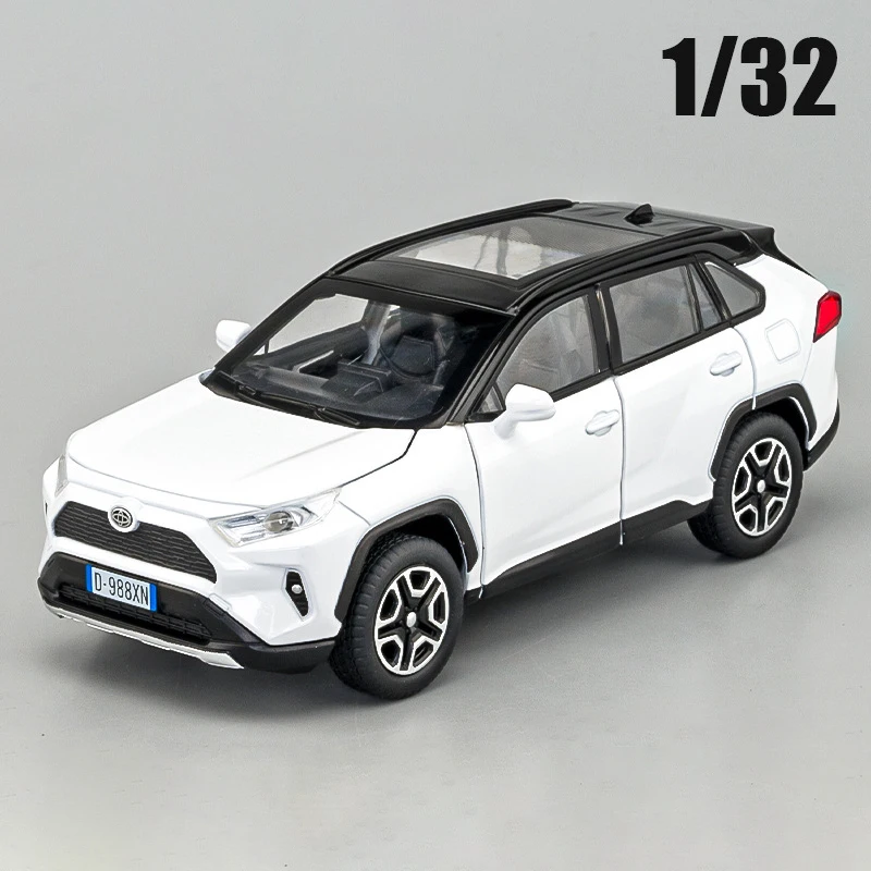 Литой спортивный автомобиль Toyota RAV4 в масштабе 1:32 литый под давлением со звуком и