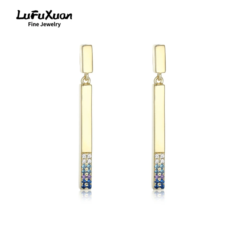 

Серьги-гвоздики LuFuXuan из серебра 925 пробы с цирконом