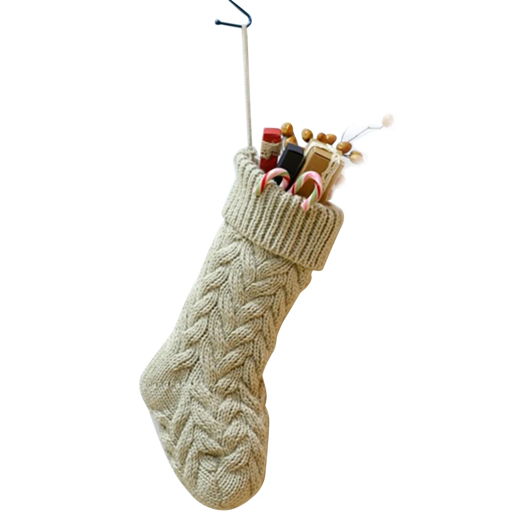 

Одинарные рождественские носки, настенное окошко, камин, семейная Рождественская Подарочная сумка для закусок, праздничные атмосферы, Модные подвесные украшения