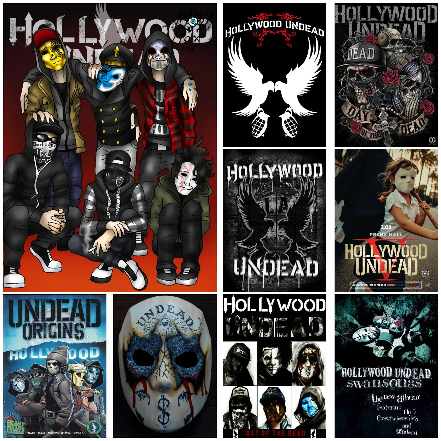 Hollywoodundead, Постер певицы, холст, декоративное искусство и Настенная картина, современный семейный Декор для спальни, постеры