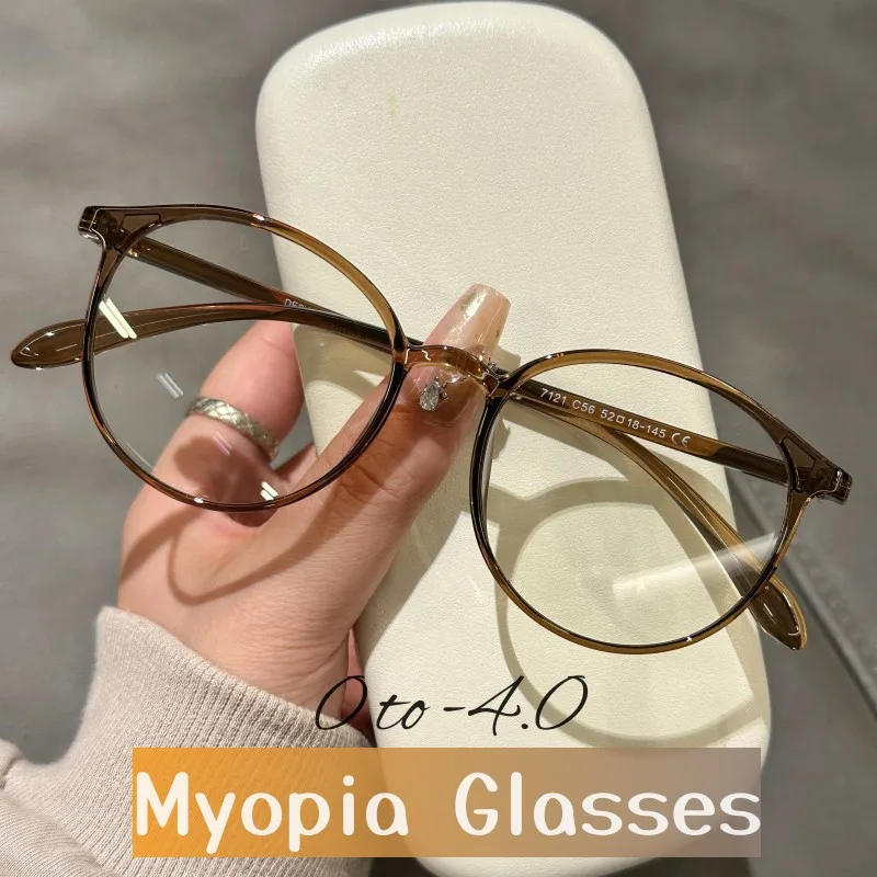 

Women's New Style Finished Myopia Glasses Classic Retro Minus Diopter Eyeglasses Ultralight Anti-blue Short Sighted Eyewear