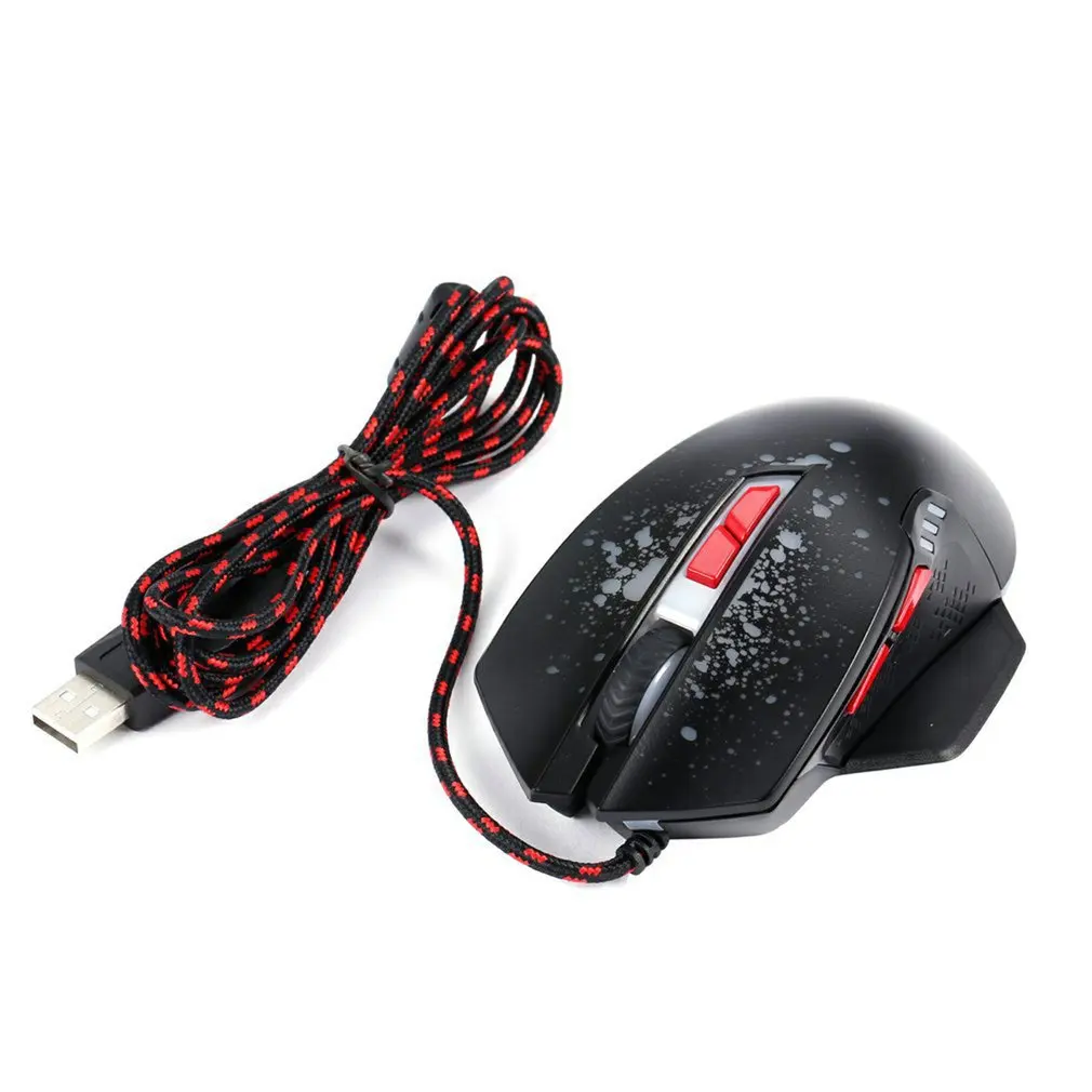 

USB-мышь компьютерная LESHP, 3200 DPI, 6 кнопок, 7 цветов