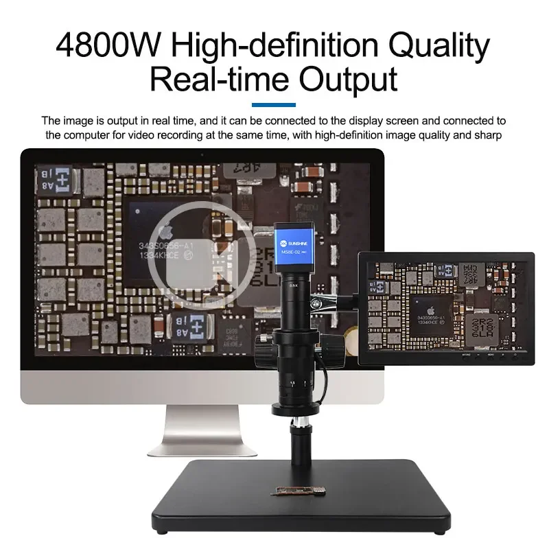 Электронный цифровой микроскоп SUNSHINE MS8E-02 PRO 4800 Вт для пайки 1080P HDMI USB новая линза