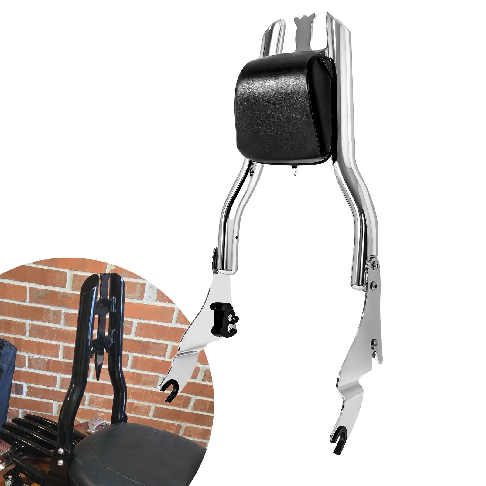Фото Мотоциклетная спинка Passeng Sissy Bar для Harley Touring 2009-2025 Street Glide Road King Ultra CVO Limited Electra Road Glide №1