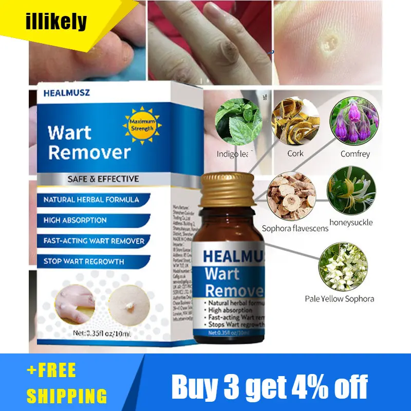 

Liquid Wart Remover Herbal Medicine Treatment Skin Tag Corns Verruca Papillomas Mole Condyloma Beauty Health Care