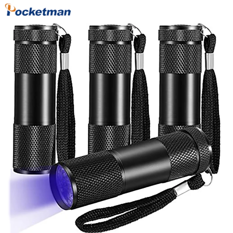 

UV Flashlight 395nm Blacklight UV Torch 9 LED Black Light Flashlights Mini Pet Urine Detector Light for Pet Dry Stains Bed Bug