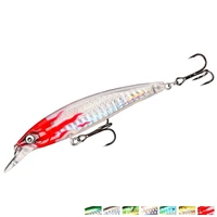 1 pcs luya bait inside the laser mino floating water 85mm9g false bait blood trough hook tipped mouth white bass