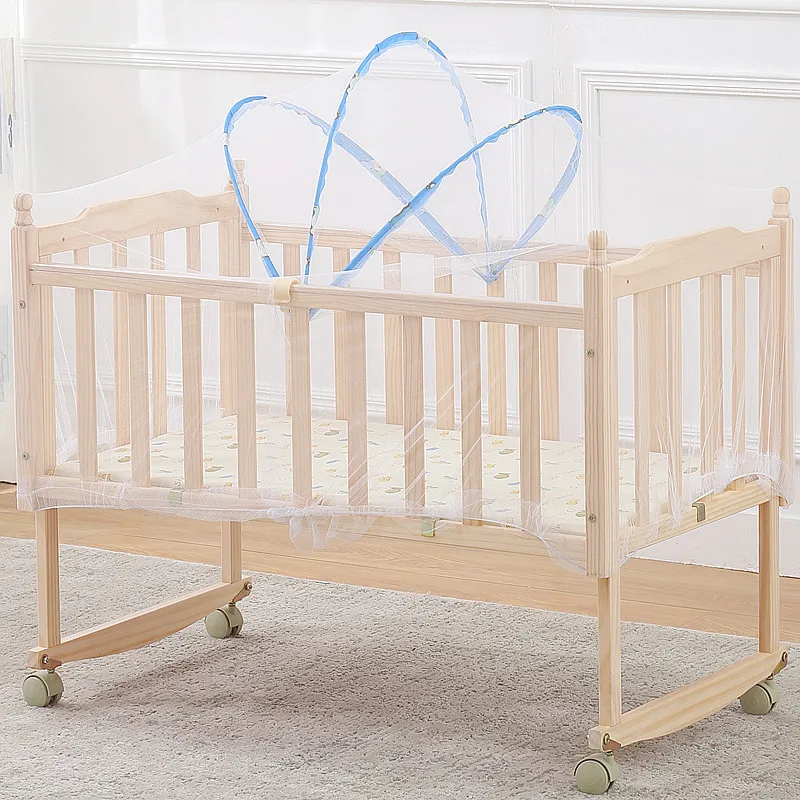 Solid wood crib, baby bed, cradle bed, baby bed, bb bed, desk, bedroom, side bed gift