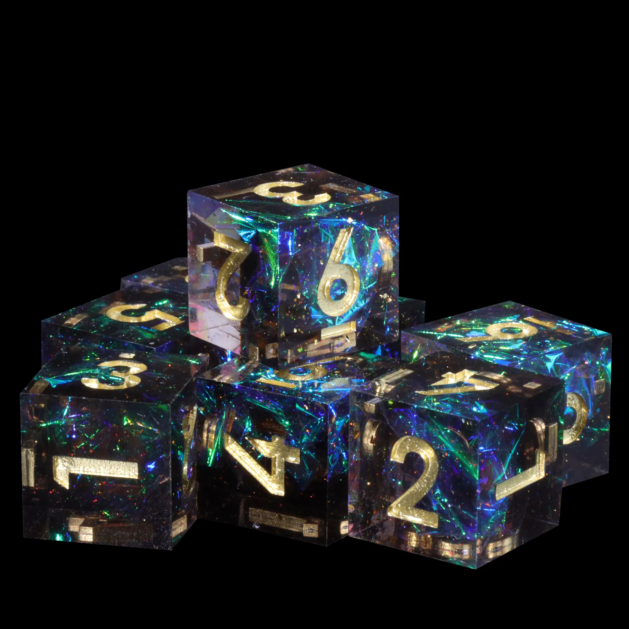 Набор кубиков MINI PLANET DND набор ручной работы из многогранной смолы с острыми