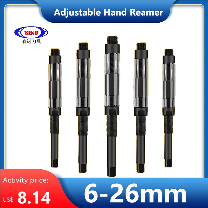 

1PC Adjustable Hand Reamer HSS Size Range Alloy Steel Reamer Hand Reamer Machine Cutting Tools (6//8/10/12/15/17/19/20/21/23mm)