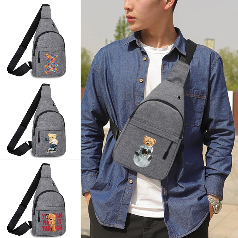 

Мужская модная нагрудная сумка-мессенджер, многофункциональная холщовая спортивная сумка для улицы, мужские повседневные новые сумки на п...