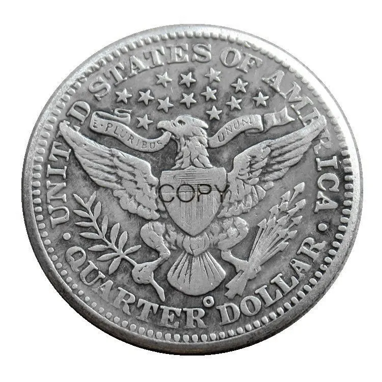 

Серебряная копия монеты US 1901 Barber Quarter Dollars