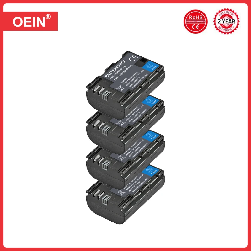 Аккумулятор LP E6 LPE6 LP-E6 E6N 2650 мАч + двойное зарядное устройство со светодиодной