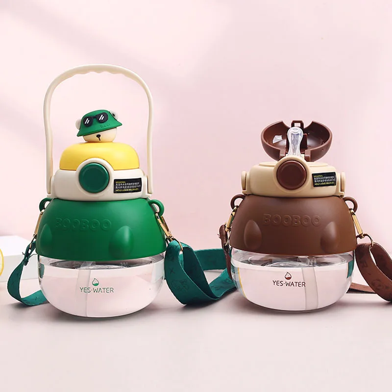 

1L Plastic Straw Water Bottle for Kids BPA Free Outdoor Sport High Quality Drinking Bottle Portable Cartoon Summer WaterBottle