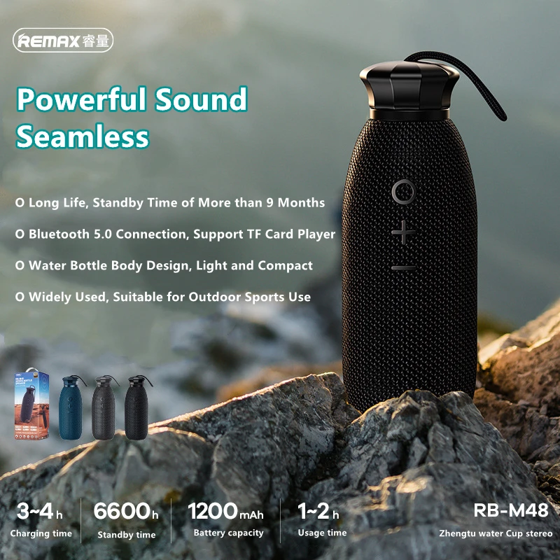 

REMAX Journey Outdoor Water Cup Bluetooth Speaker V5.0 Portable Outdoor Waterproof Wireless Speaker Dual Speakers High Volume