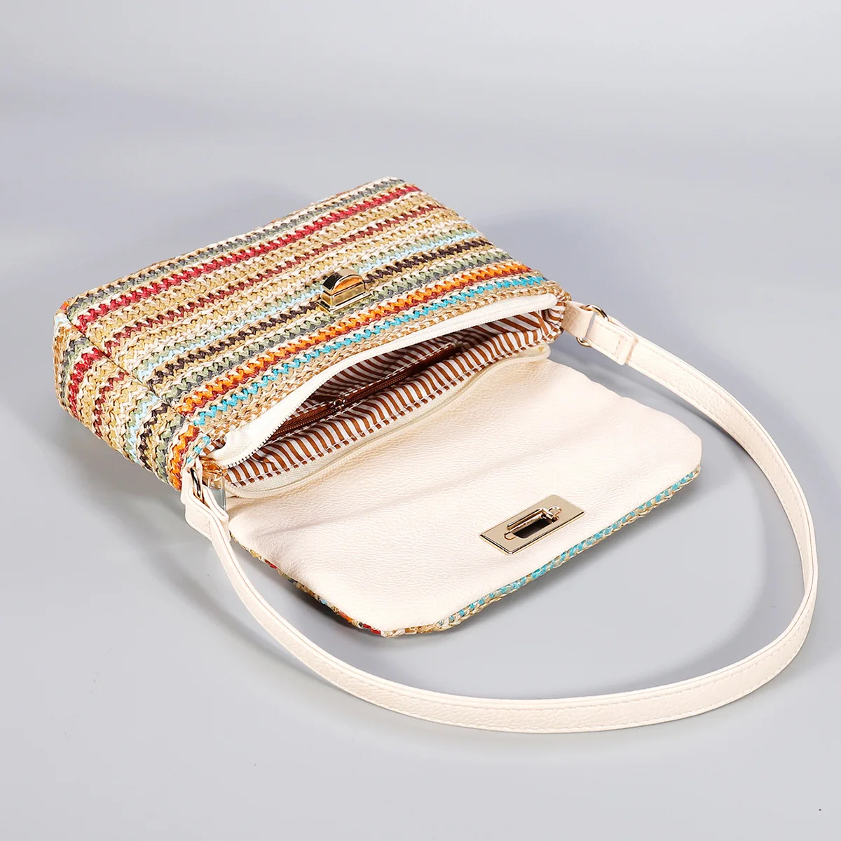 Women Designer Bag One Shoulder Crossbody Bags Fashion Straw Woven Summer Bohemia Beach Bag Small Mobile Phone Coin Purse