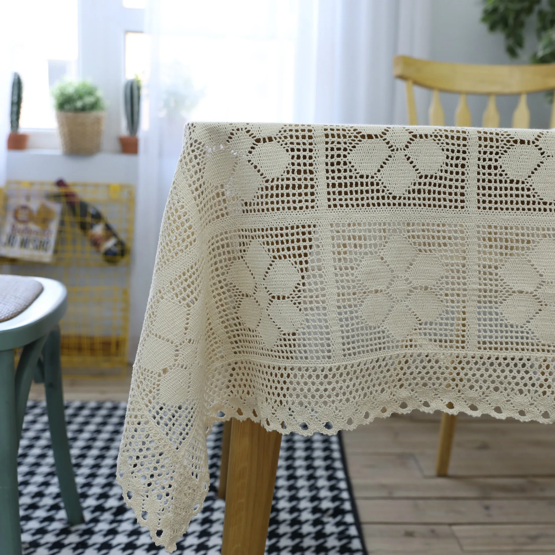

Lace Table Cloth Woven Tablecloth Rectangle Table Cover for Table Dust-proof Tea Table Cover Obrus Tafelkleed mantel mesa nappe