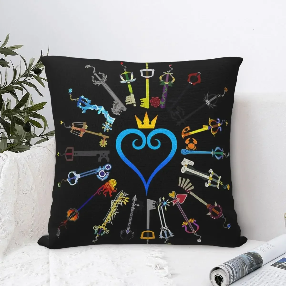 Декоративная подушка для спальни с принтом