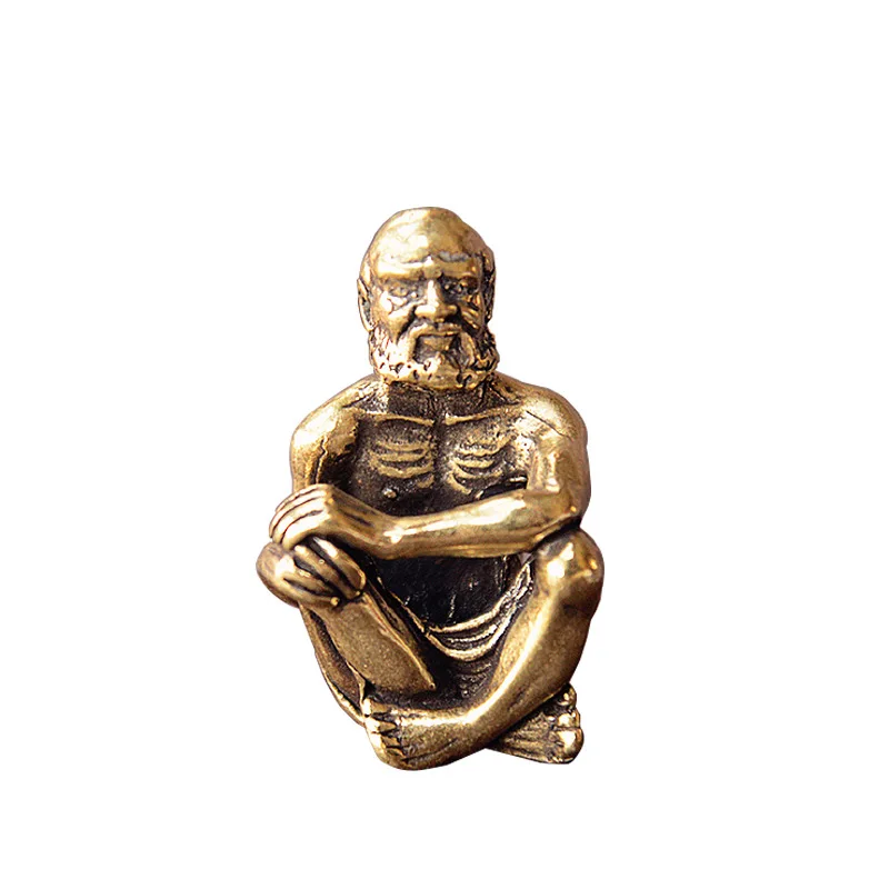 

Umbrella rope brass sitting bitter monk Dharma Buddha statue ornaments bronze statue of Bodhi Dharma Patriarch