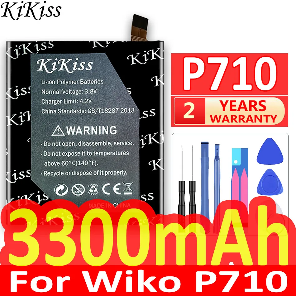 3300mAh KiKiss for Wiko C330 for Wiko P710  Battery C330 P710 Powerful Battery High Capacity Batterij + Track NO